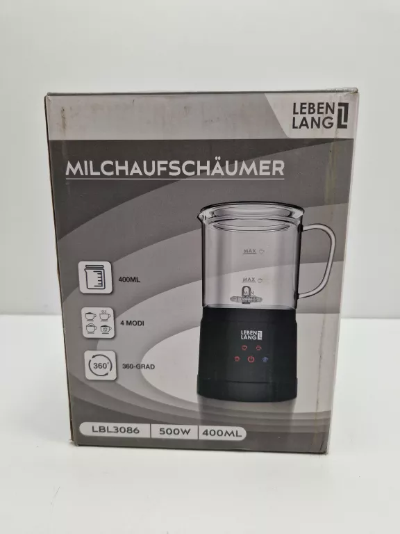 SZKLANY SPIENIACZ DO MLEKA LEBENLANG LBL3086