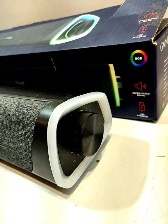 SOUNDBAR KOMPUTEROWY RGB GAMINGOWY GŁOŚNIK USB 12W