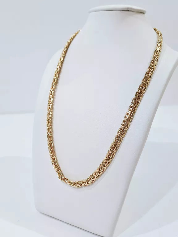 recznie-robiony-zloty-lancuszek-splot-krolewski-plaski-585-6123g-ean-gtin-5905868200416