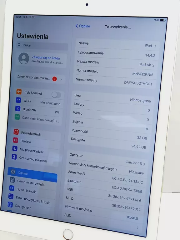 TABLET IPAD AIR 2 32 GB
