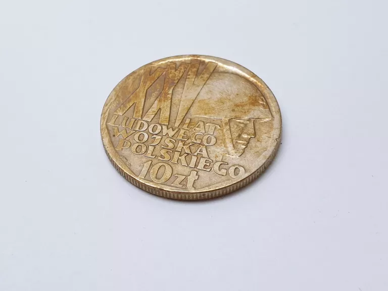 MONETA 10 ZŁOTYCH 1968 - XXV LAT LUDOWEGO WOJSKA POLSKIEGO