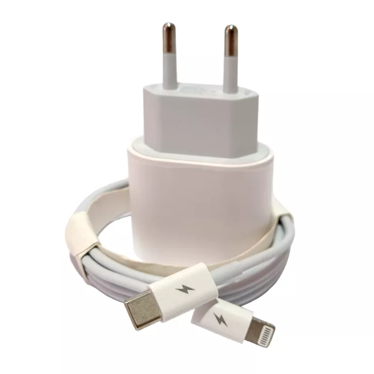 ŁADOWARKA 12W 5A PD-12 BIAŁA + KABEL USB LIGHTNING