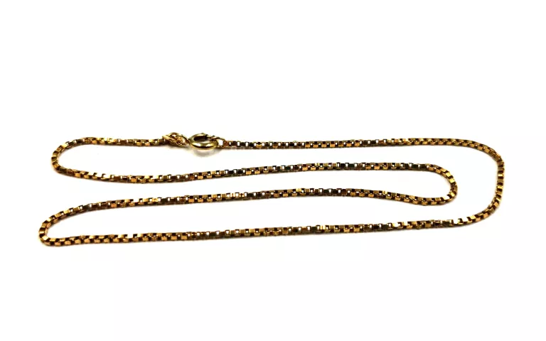ZŁOTY  ŁAŃCUSZEK PRÓBY 750 KOSTKA 40CM