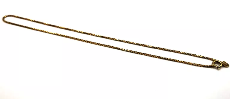 ZŁOTY  ŁAŃCUSZEK PRÓBY 750 KOSTKA 40CM