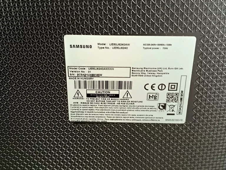 TELEWIZOR SAMSUNG UE50J6240AW SMART 50" TV, PILOT
