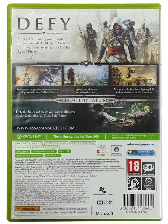 GRA XBOX 360 ASSASSINS CREED IV BLACK FLAG