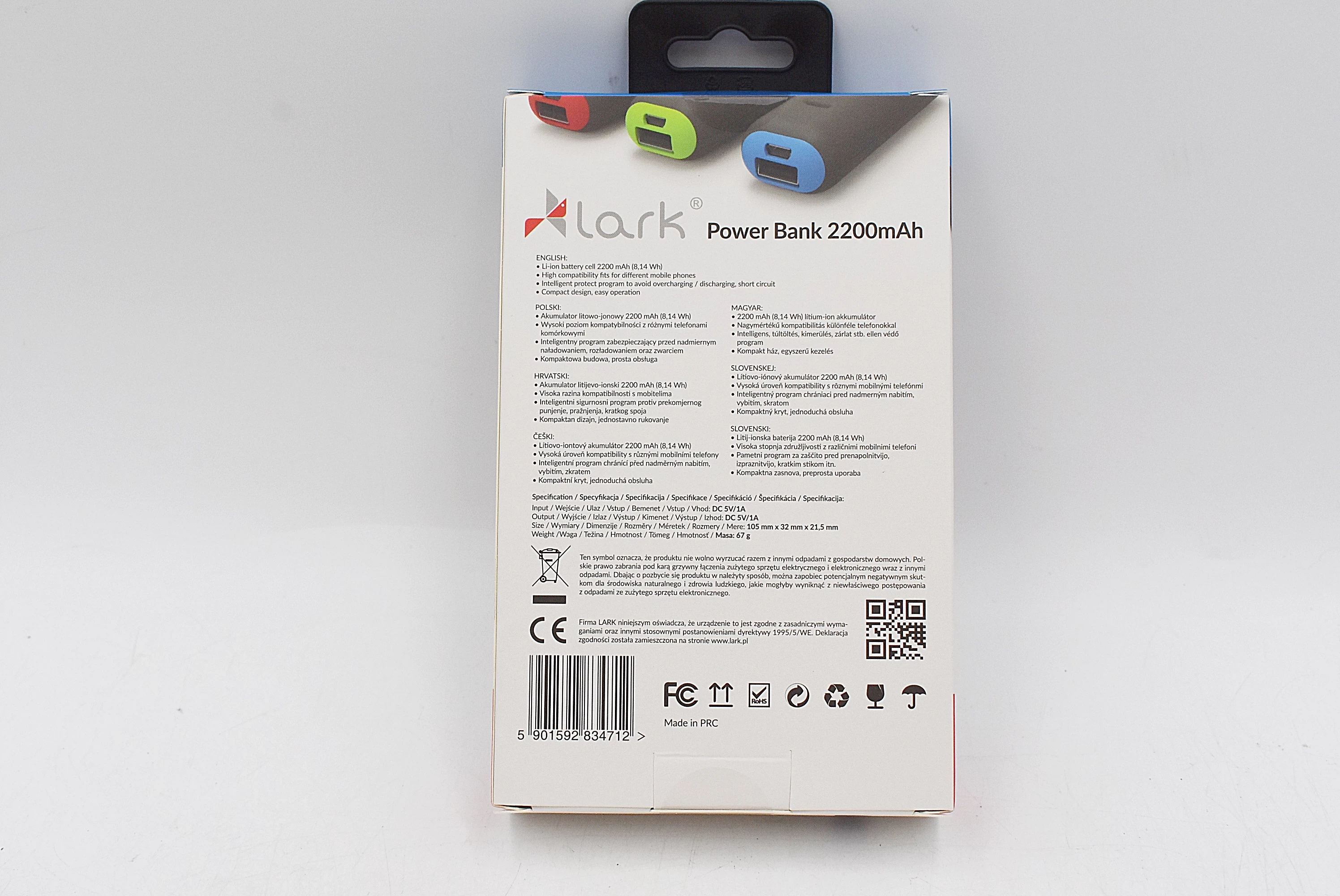powerbank-2200-mah-lark-kieszonkowy-do-smartfonow-ean-gtin-5901592834729
