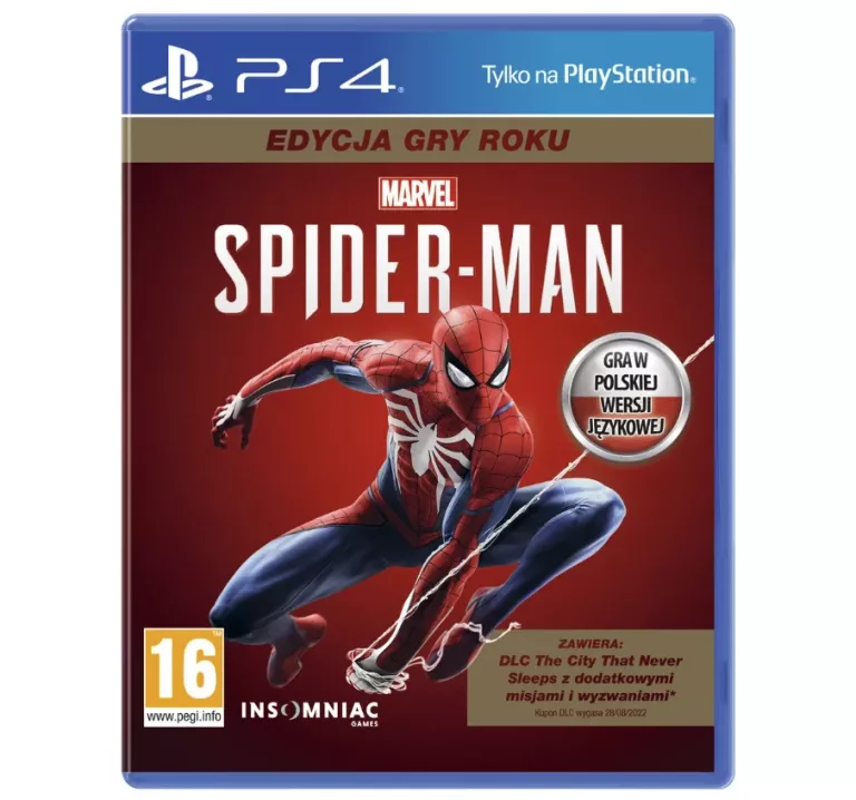 MARVEL SPIDER-MAN EDYCJA GRY ROKU SONY PLAYSTATION 4 (PS4)
