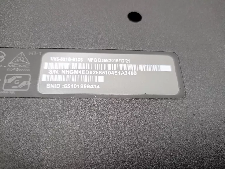 LAPTOP ACER ASPIRE VX 15