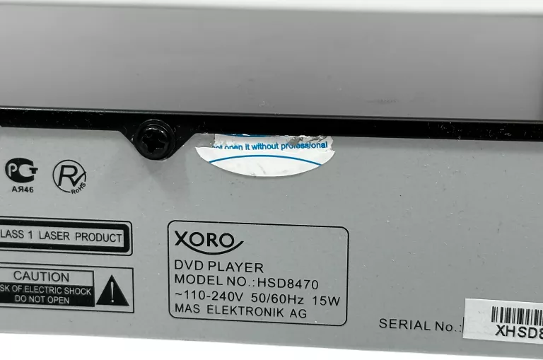 XORO HSD 8470 HDMI MPEG4 ODTWARZACZ DVD CZARNY
