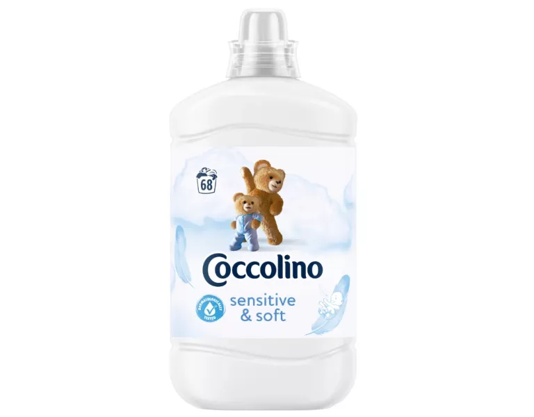 COCCOLINO SENSITIVE PŁYN DO PŁUKANIA TKANIN FRESH & SOFT 1,7L = 68 PRAŃ!