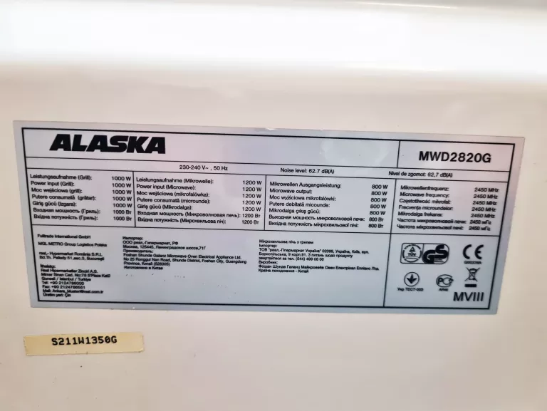 MIKROFALÓWKA ALASKA MWD2820G