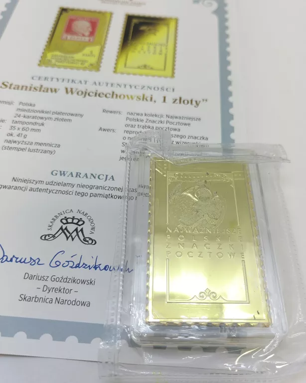 MEDAL NAJWAZNIEJSZE POLSKIE ZNACZKI POCZTOWE STAŃSŁAW WOJCIECHOWSKI