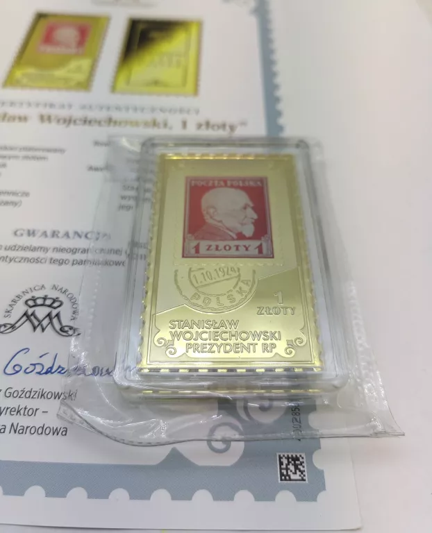 MEDAL NAJWAZNIEJSZE POLSKIE ZNACZKI POCZTOWE STAŃSŁAW WOJCIECHOWSKI
