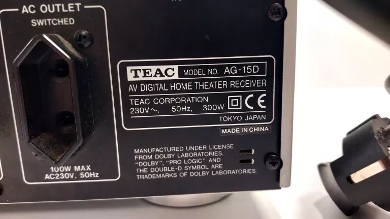 AMPLITUNER TEAC AG-15D +KABEL ZASILAJĄCY