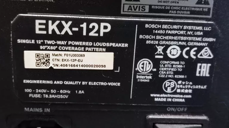 KOLUMNA ELECTRO VOICE EKX-12P