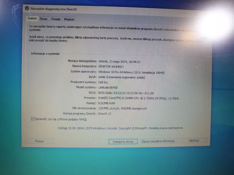 LAPTOP DELL LATITUDE E6430 I5 8RAM +ŁĄD [230918017]