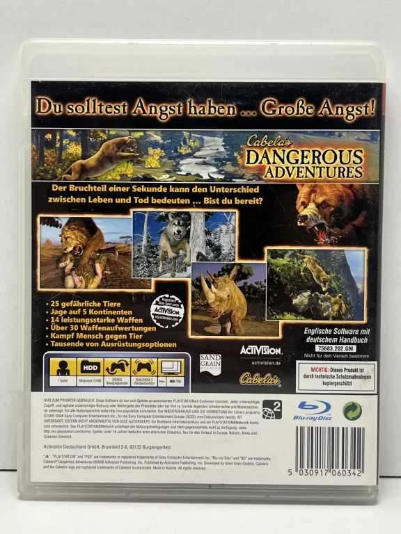 GRA PS3 CABELAS DANGEROUS ADVENTURES