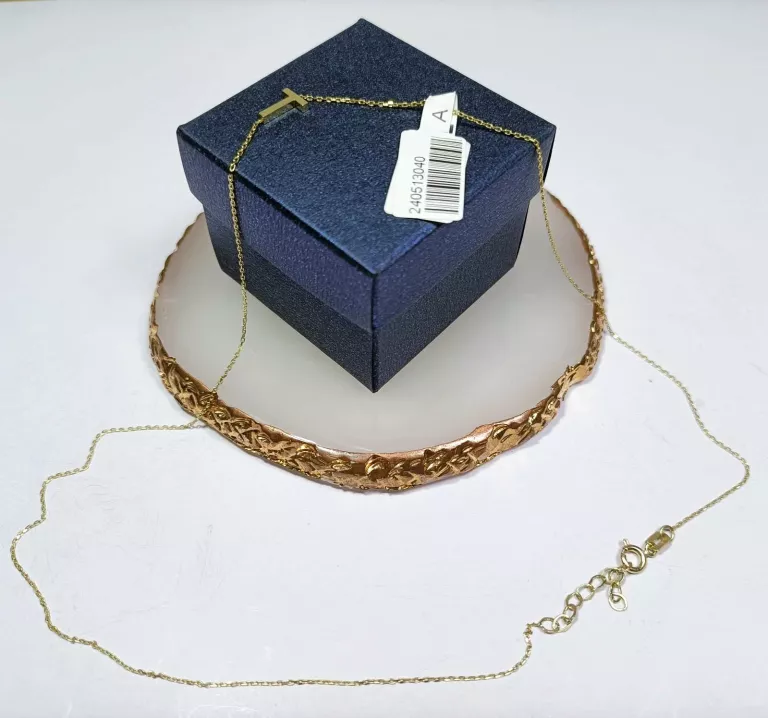ZŁOTY ŁAŃCUSZEK CELEBRYTKA LITERKA T PR.585