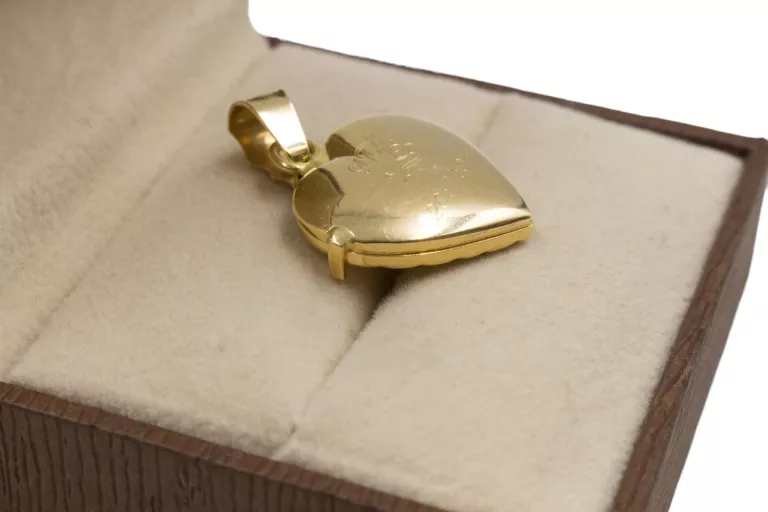 ZŁOTA PUZDERZKO SERCE P750 W5G DŁ2,7CM