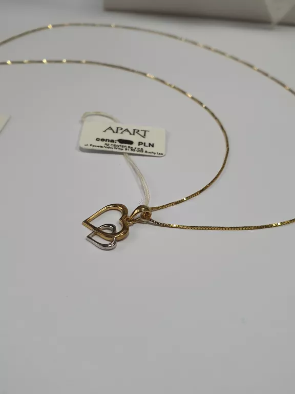 ZŁOTY ŁAŃCUSZEK Z ZAWIESZKĄ - APART 1,39G 585
