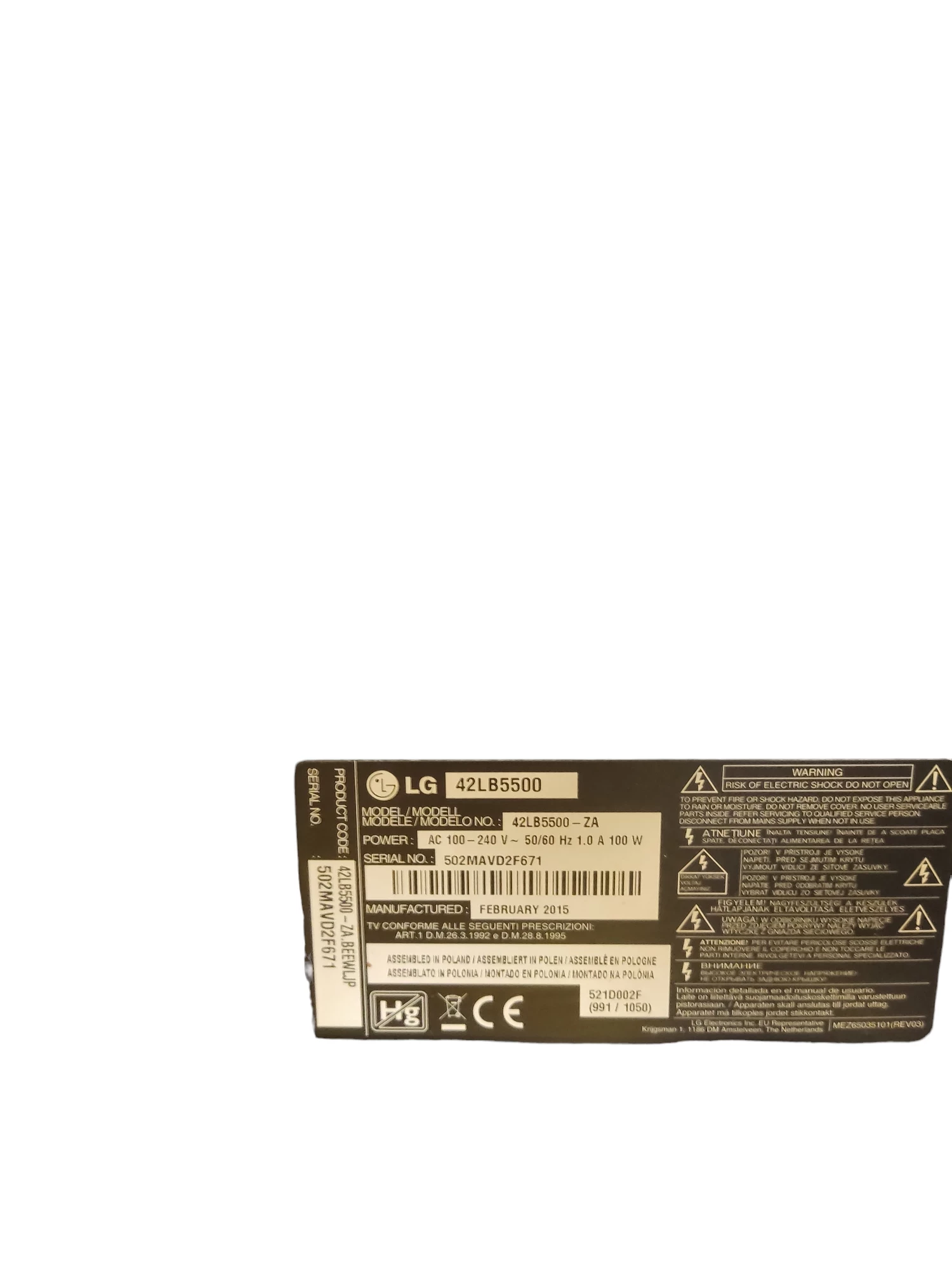 telewizor-lg-42lb5500-pilot-i-kabel-kod-producenta-42lb5500