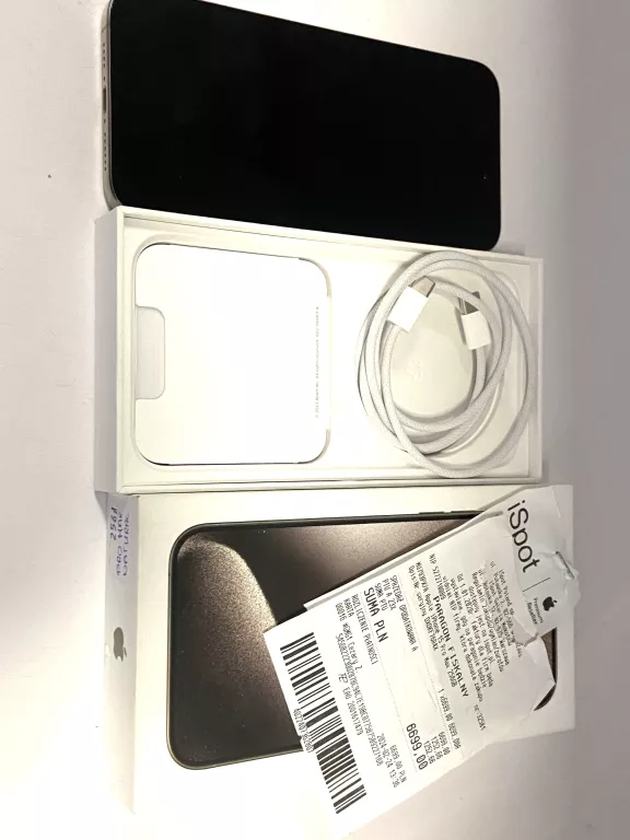 TELEFON IPHONE 15 PRO MAX PUDEŁKO FAKTURA NATURAL TITANUM 256GB