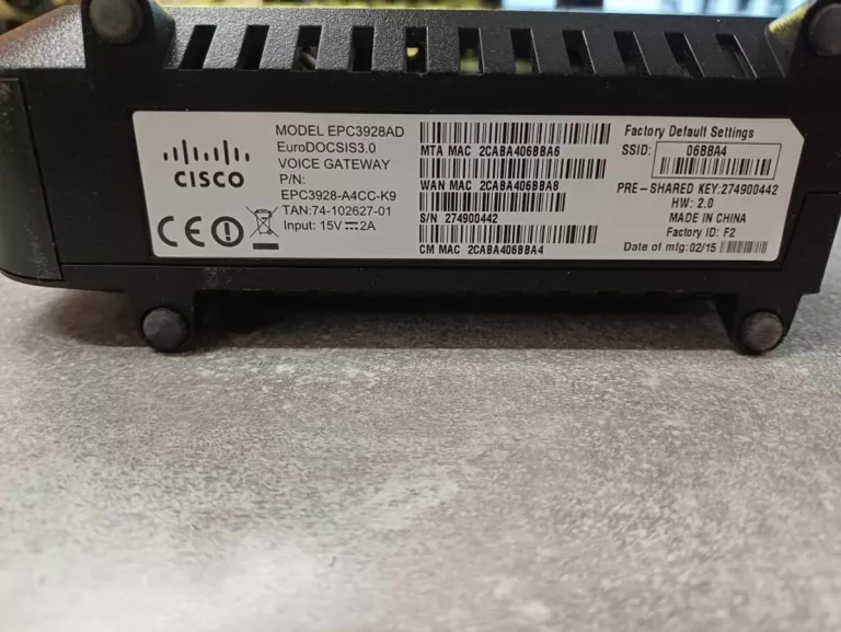 ROUTER CISCO EPC3928AD + ZASILACZ
