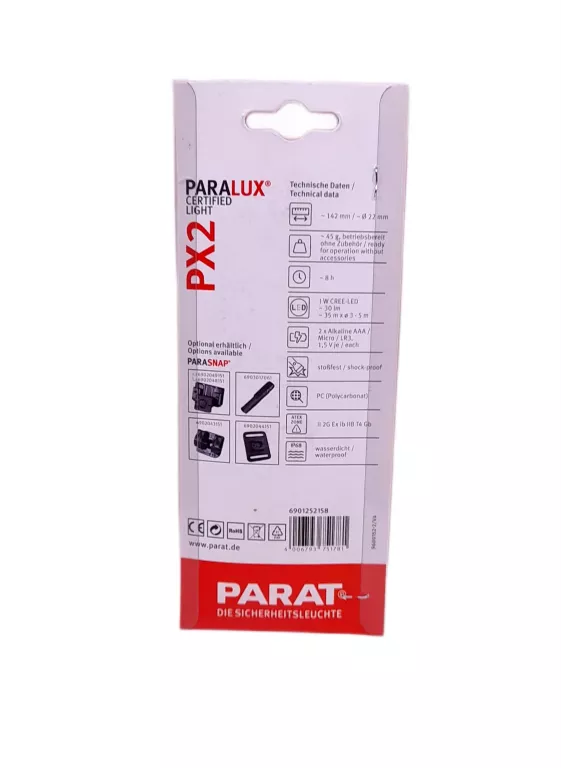 LATARKA PX2 LED LEDOWA PARAT IP68 + BATERIE 10H