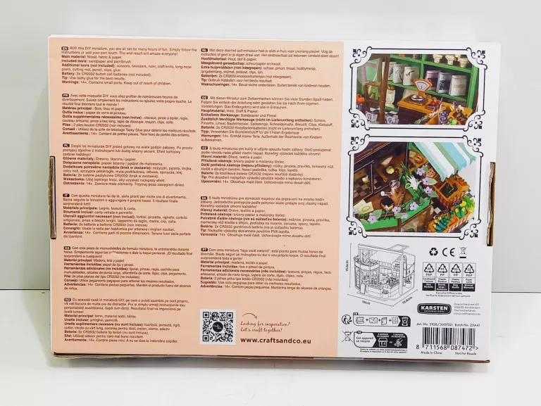 MINIATUROWY DOMEK WARZYWNIAK DIY ŚWIATŁO LED CRAFTS&CO ZRÓB TO SAM