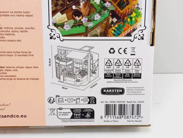 MINIATUROWY DOMEK WARZYWNIAK DIY ŚWIATŁO LED CRAFTS&CO ZRÓB TO SAM