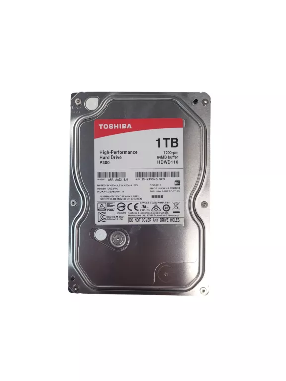 HDD 1TB TOSHIBA P300 HDWD110 SATA 3,5"