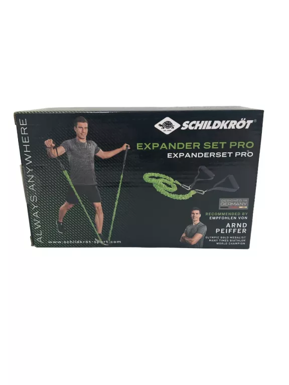 SCHILDKRÖT FITNESS SET PRO 1 LINIOWY EKSPANDER PLUS 2 UCHWYTY DO ĆWICZEŃ