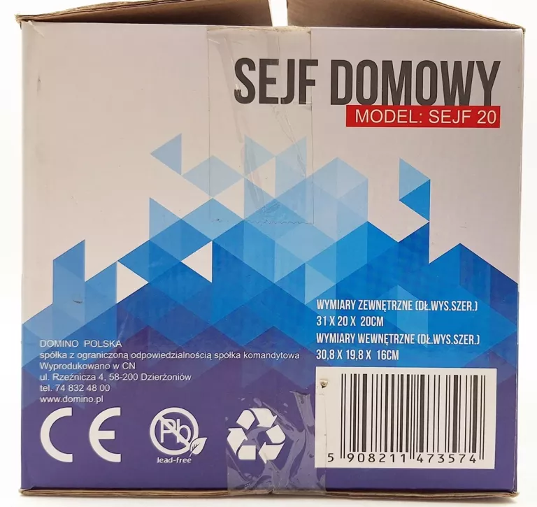 SEJF ELEKTRONICZNY MOCOWANY DOMINO SZYFROWY 2 KLU