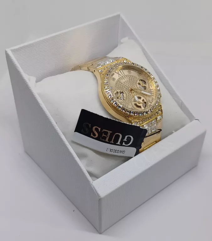 ZEGAREK DAMSKI GUESS GW0320L2 CYRKONIE ZŁOTY