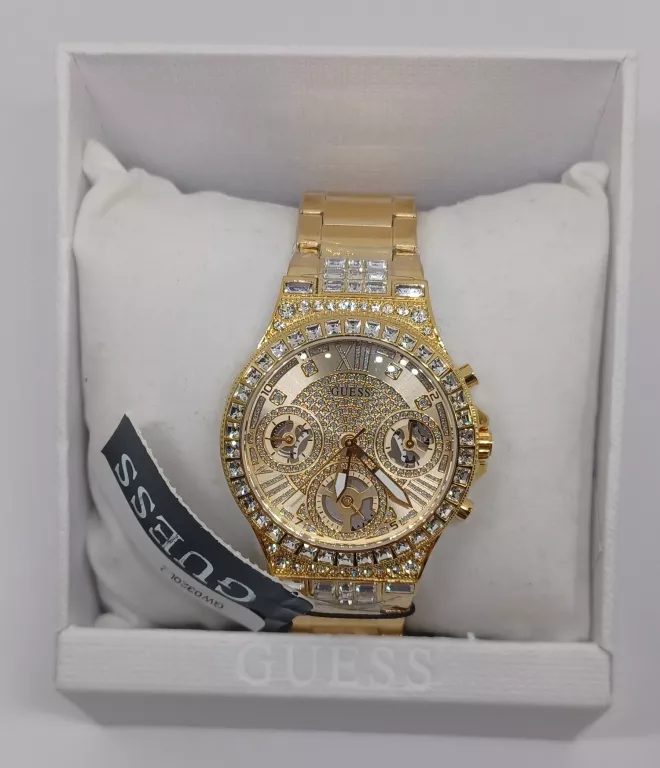 ZEGAREK DAMSKI GUESS GW0320L2 CYRKONIE ZŁOTY