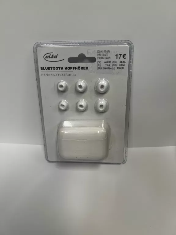 SŁUCHAWKI BLUETOOTH ELTA IN EARS BIAŁE OKAZJA!!