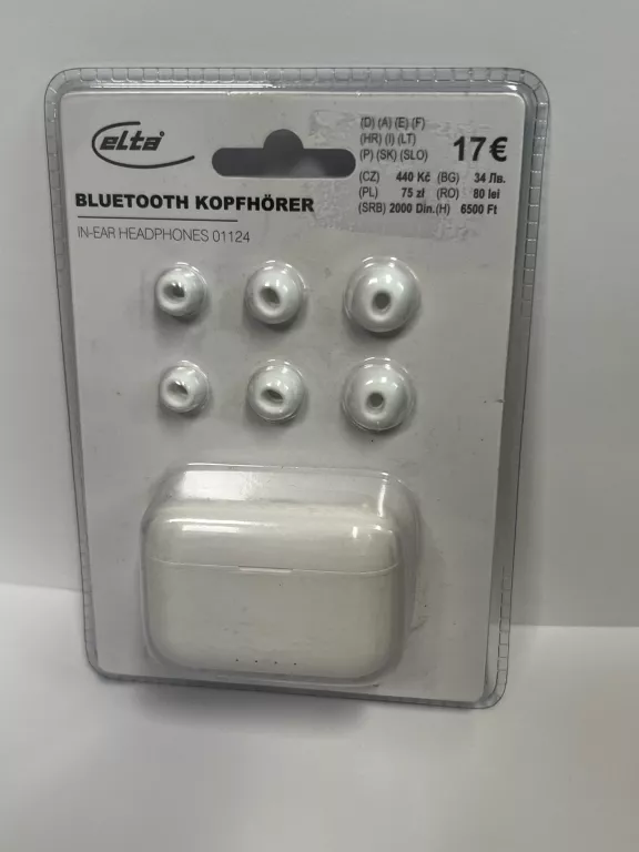 SŁUCHAWKI BLUETOOTH ELTA IN EARS BIAŁE OKAZJA!!