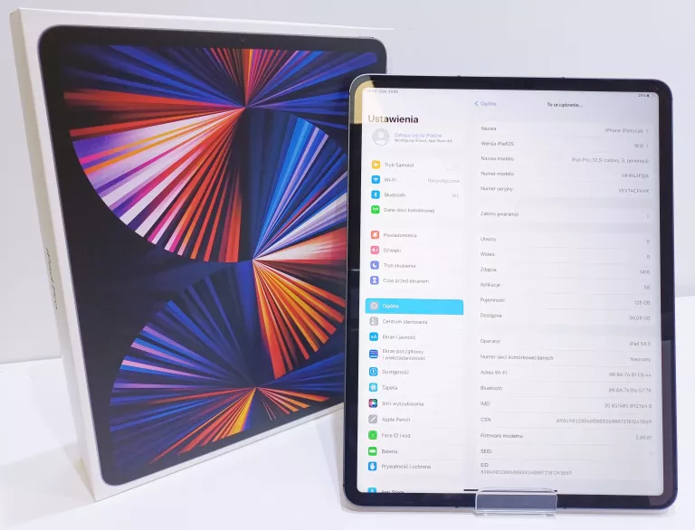 TABLET APPLE IPAD PRO 12,9" 128GB 5 GEN. A2461 LTE 5G