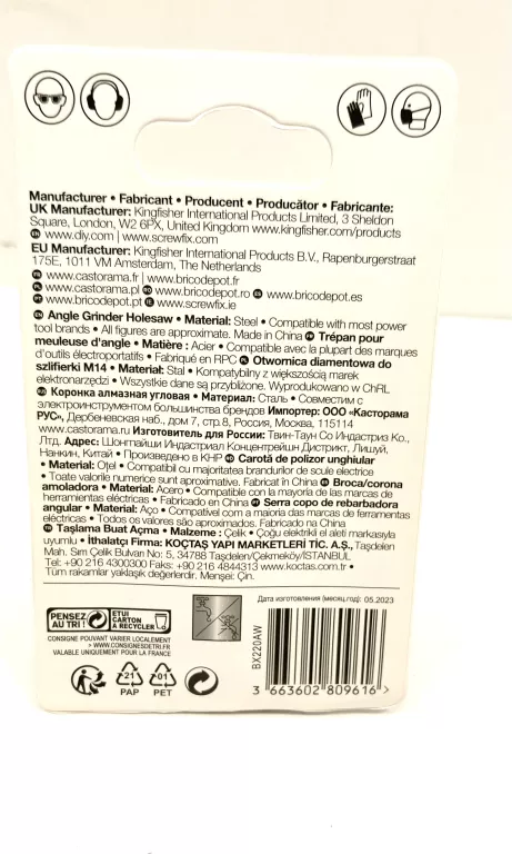 OTWORNICA DIAMENTOWA DO SZLIFIERKI M 14 35/60 MM