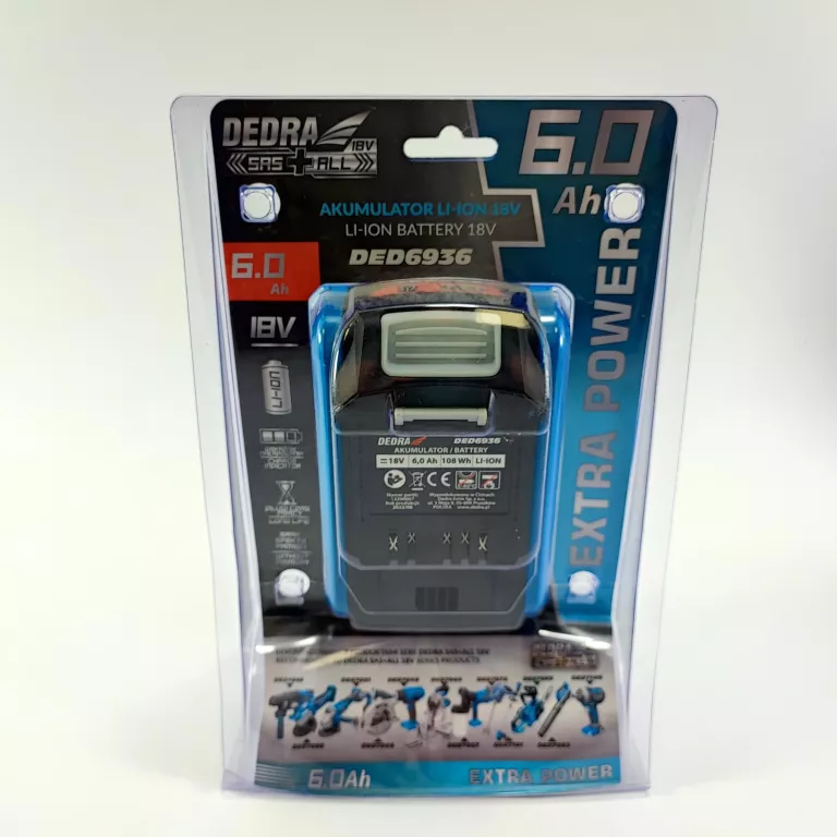 AKUMULATOR LI-ION DEDRA 18 V 6 AH