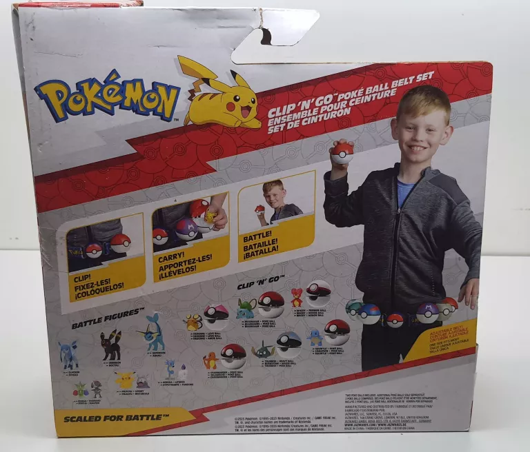 POKEMON CLIP N GO: PAS TRENERA + 2X POKEBALL + MINIFIGURKA PIKACHU