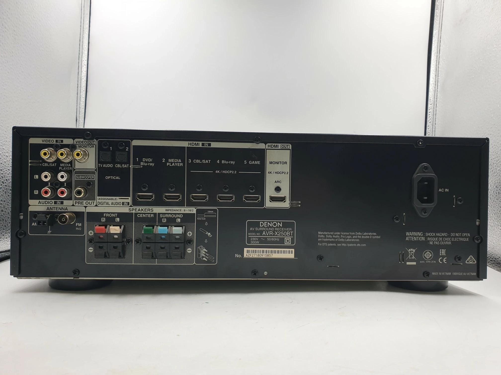 amplituner-denon-avr-x250bt-pilot-zasilacz-marka-denon