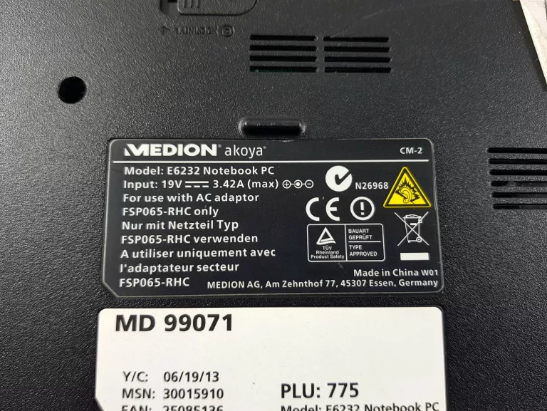 LAPTOP MEDION AKOYA E6232 4/320GB I3-0110M