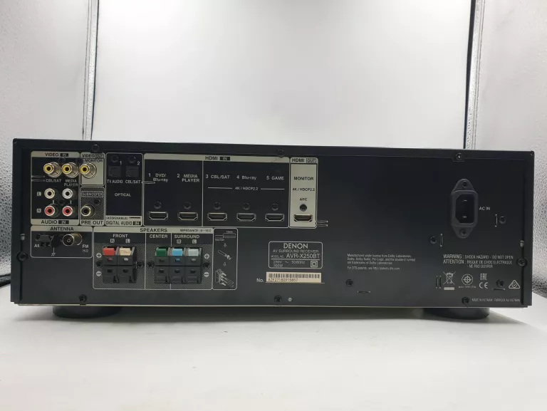 amplituner-denon-avr-x250bt-pilot-zasilacz-marka-denon