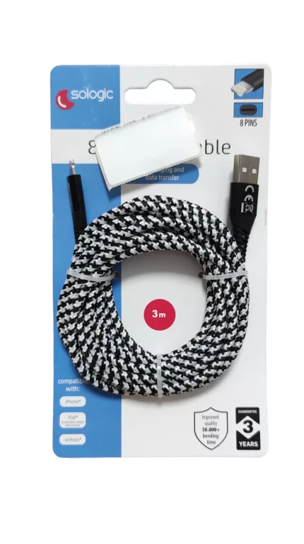 KABEL USB - 8-PIN APPLE LIGHTING 3M SOLOGIC