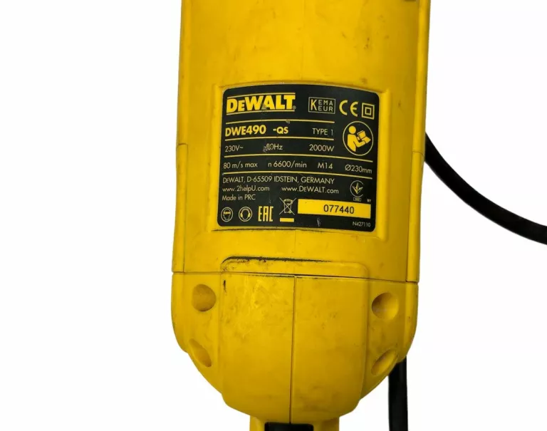 SZLIFIERKA KĄTOWA DEWALT DWE 490