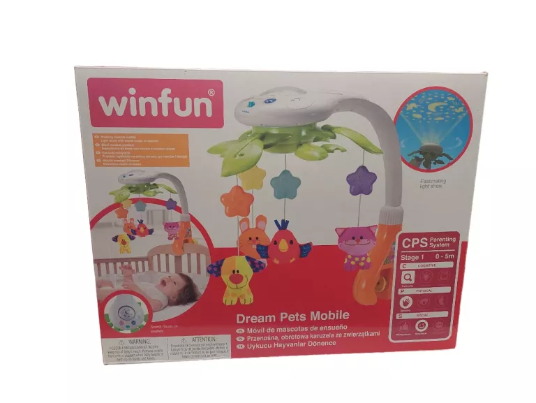 KARUZELA Z PROJEKTOREM DLA DZIECI WINFUN DREAM PETS MOBILE