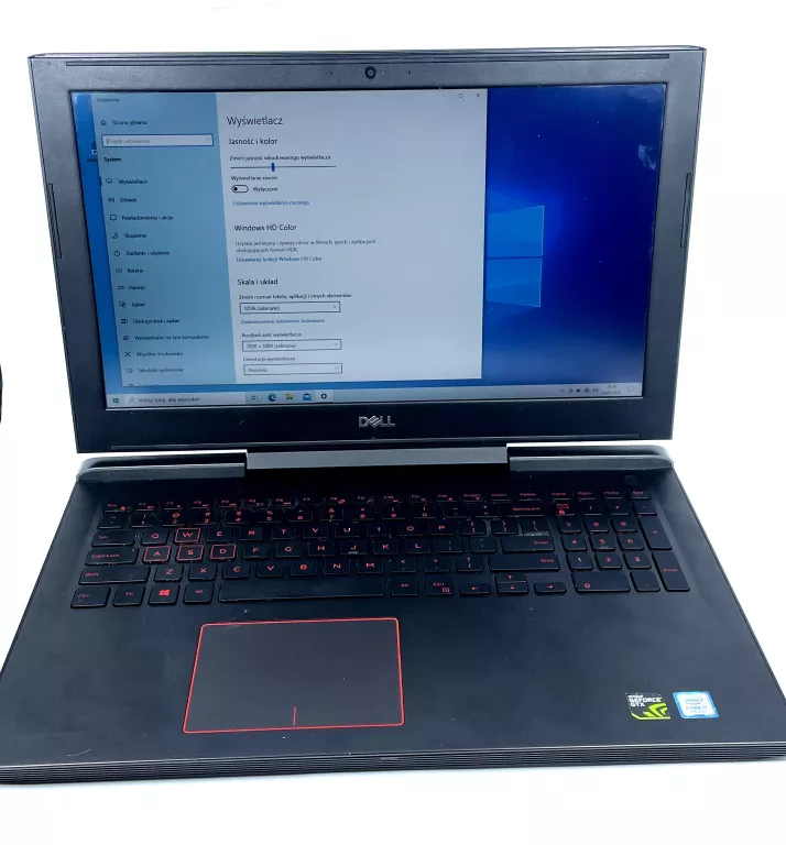 LAPTOP DELL P72F I7/1TB/16GB USZKODZONA KLAWIATURA