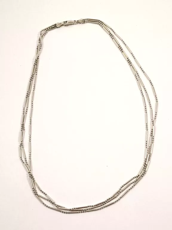 SREBRNY POTRÓJNY ŁAŃCUSZEK 925 12,37G 49CM